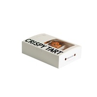 Boîtes en papier alimentaire pour le thé de l'après-midi blanc personnalisé Boîte d'emballage à emporter pour tarte aux oeufs repas gaufres Cadeaux Petit Four au chocolat personnalisés avec logo
