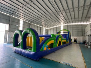 Parcours d'obstacles gonflable personnalisé, course <span class=keywords><strong>de</strong></span> terrain <span class=keywords><strong>de</strong></span> jeu, jeu <span class=keywords><strong>de</strong></span> parcours d'obstacles gonflable excitant pour enfants - Product Image 3