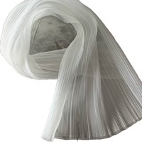 Fleur géante faite à la main en organza plissé 100 % polyester sans éclairage, résistante à l'abrasion, pour accessoires floraux de mariage