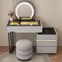 Vente en gros de meubles de maison de luxe modernes commodes de maquillage coiffeuse pour chambre à coucher avec tiroirs et lumières autour du miroir