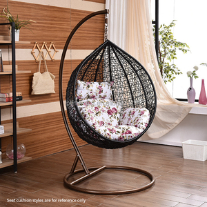 Chaise œuf suspendue moderne et personnalisée balançoire lounge en rotin d'extérieur avec support pour balcon, <span class=keywords><strong>jardin</strong></span> et parc vente en gros - Product Image 6