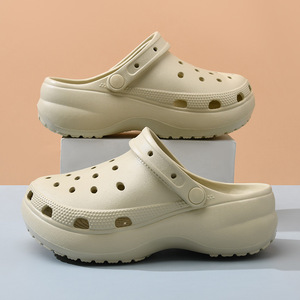 Zuecos para Mujer, Sandalias de Plataforma con Suela Gruesa, Transpirables, Antideslizantes, para Exteriores y Playa, en Blanco, Negro, Caqui y Polvo de Cuarzo, Tallas 35-45 - Product Image 4