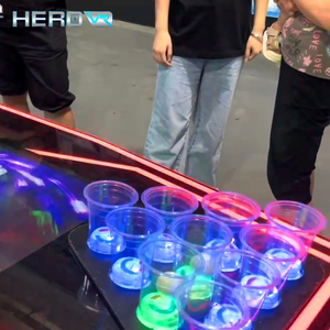 HEROVR Exclusivo Soporte Móvil de Acero Inoxidable con LED de 16 Colores y Diseño Modular para Campeonato de Beer Pong - Product Image 4