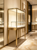Schmuck-Vitrine Minimalistischer Luxus-Ausstellungsschrank mit LED-Beleuchtung