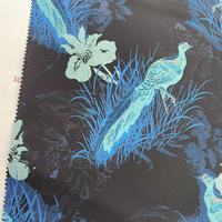 Nouvelle arrivée polyester tissé métallique phoenix conception jacquard brocart tissu pour les femmes robe formelle
