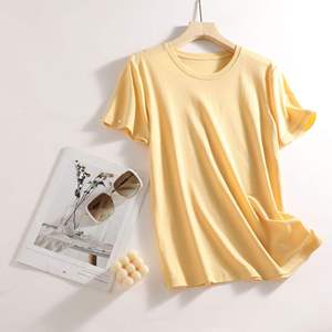 T-shirt Homme Personnalisé à Épaules Tombantes 100% Coton Blanc Col Côtelé Épais Manches Courtes Motif Imprimé T-shirt Tricoté Homme Coupe Oversize - Product Image 1