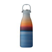 Botella de Agua de Acero Inoxidable de Grado Alimenticio de 20 oz 600 ml, 180 °   Taza de Viaje con Tapa de Agarre Flexible, Libre de BPA y Resistente a la Oxidación