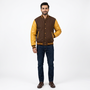 Chaqueta Varsity para Hombre de Material Duradero, Precio al por Mayor, Chaqueta de Invierno Transpirable, Antiarrugas, con Calidad Premium - Product Image 1