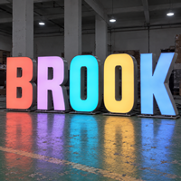 Enseignes lumineuses LED RGB personnalisées en acier inoxydable pour entreprises – Grandes lettres sculptées pour extérieur