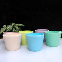 Pot Tanaman Sukulen Warna-warni DD2268 untuk Dekorasi Taman Rumah, Pot Bunga Keramik untuk Tanaman Indoor
