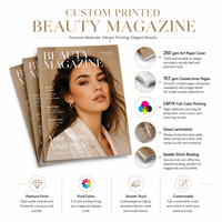 Brochure personnalisée en carton imprimé couleur, catalogue beauté, couverture brillante pour la promotion de marque et le marketing de détail
