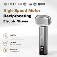 Afeitadora Eléctrica Digital Inteligente Premium Recargable de Triple Cuchilla para Rostro y Uso Doméstico, Lavable, con Batería de Larga Duración