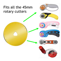 Cuchilla rotativa redonda para tela, afilada y duradera con revestimiento de titanio, 45mm