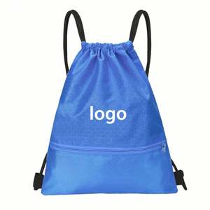 Quality Sports Gym Lunch Groceries Recycled Backpack Waterproof Zipper Blue Swimming <b>Bag</b> <b>Kids</b> <b>Drawstring</b> - Product Image 1