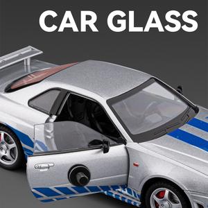 2026-02 CZ 1:24 <span class=keywords><strong>Nissan</strong></span> GTR R34 Modellino Classico in Lega, Ornamenti per <span class=keywords><strong>Auto</strong></span> in Lega, Simulazione in Lega Pressofusa - Product Image 3
