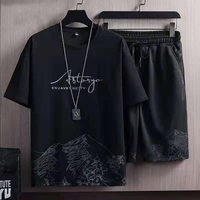 Kaos Pria Musim Panas Olahraga Luar Ruangan Santai Bernapas Celana Pendek Nyaman Longgar Sepanjang Lutut Bahan Sutra Es Hadiah Pesta