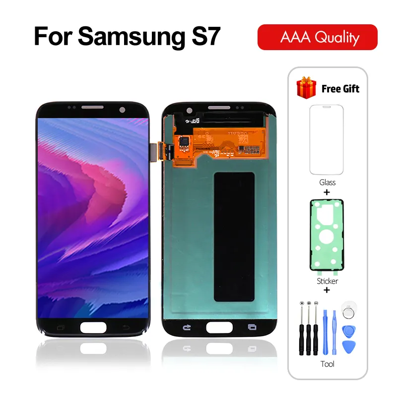 S7 borde LCD para Samsung para Galaxy S3 S4 S5 S6 S8 S9 S10 S20 S21 S22 Plus Ultra S10e S20 S21 FE Pantalla táctil