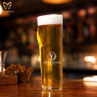 Chope à bière personnalisée transparente de 285 ml, qualité supérieure, verre à bière