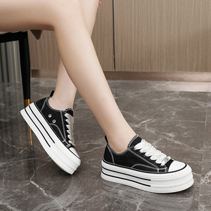 Chaussures en toile tendance sport pour femme, à semelle épaisse et rehaussante, antidérapantes et respirantes, pour l'automne, l'été et le printemps, fabriquées en Chine - Product Image 6