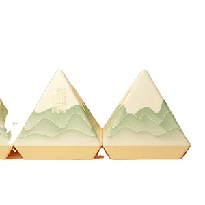 定制创意金字塔塔形甘蔗食品级材料纸茶包装盒三角盒