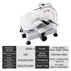 Rebanadora de Carne Multifuncional Semiautomática y Automática de 220V, Nueva, Comercial, con Grosor Ajustable y Alta Eficiencia - Product Image 6