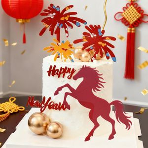 ของตกแต่งเค้กอะคริลิค รูปน้ำผึ้งและของหวาน สำหรับปีใหม่ ปีม้า อุปกรณ์ตกแต่งเค้ก งานเทศกาลฤดูใบไม้ผลิ - Product Image 2