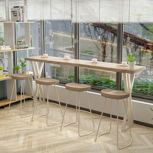 Mesas de Bar de Madera Maciza de Estilo Escandinavo Simple y Moderno, Altas, Largas y Estrechas, Resistentes al Agua y Duraderas para la Sala de Estar del Hogar - Product Image 3