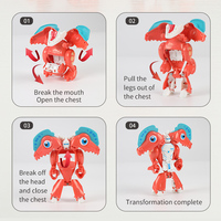 Dinosaurio Transformador Robot Juguete 2 en 1 Dinosaurio a Robot Figura de acción con articulaciones móviles Juguete de tallo interactivo para niños