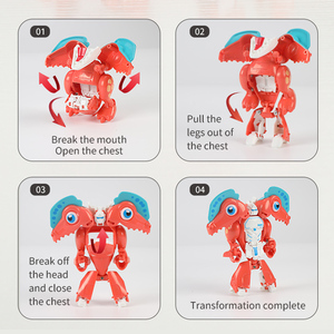 <span class=keywords><strong>Dinosaure</strong></span> Transformant Robot Jouet 2-en-1 <span class=keywords><strong>Dinosaure</strong></span> à Robot Action Figure avec Articulations Mobiles Jouet Interactif Tige pour Enfants - Product Image 3