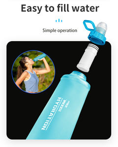 Sac à dos d'hydratation <span class=keywords><strong>de</strong></span> survie en milieu sauvage sans BPA <span class=keywords><strong>bouteille</strong></span> <span class=keywords><strong>de</strong></span> filtre à eau douce en TPU 500ml 1000ml flacon souple pliable avec paille - Product Image 5