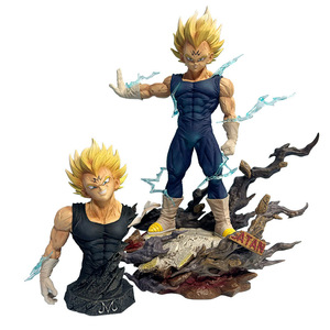 Buste de Vegeta Super Saiyan Demonisé <span class=keywords><strong>Dragon</strong></span> <span class=keywords><strong>Ball</strong></span> avec pièces interchangeables, figurine de merchandising anime, ornement de bureau lumineux - Product Image 1