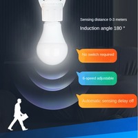 Adaptador de Portalámparas Inteligente E27 AC85V-265V con Sensor de Movimiento Infrarrojo PIR para Lámparas y Bases