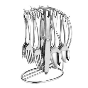 Bộ Đồ Ăn Bằng Thép Không Gỉ OEM 24 Cái, Bộ Dao Kéo Có Giá Đỡ, Tay Cầm Bằng Nhựa - Product Image 3