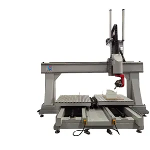 Automatic tool change 5 axis double table 1200*1200 mm 5 axis cnc wood carving machine