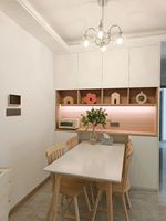 Meuble de salle à manger de luxe minimaliste avec banc intégré, grande capacité de rangement, sièges connectés pour le loisir, mobilier de maison personnalisé