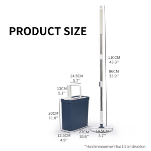 <span class=keywords><strong>LIDL</strong></span> Mismo estilo 360 Limpieza de microfibra Hogar Mojado y seco Mopa plana mágica de doble uso con cubo de fregona y 2 uds Paños de fregona - Product Image 3