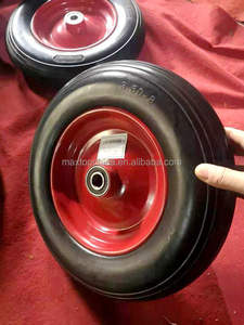 Ruota in Schiuma PU 350-8 di Alta Qualità, Cerchio in Plastica Antiforatura, Ruota da 14 Pollici per Carriola, Carrello da Giardino, Tosaerba - Product Image 5