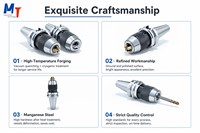Porte-mandrin auto-serrant sans clé MT BT40 APU16 3-16mm 40Cr nitridé, outil d'alésage à trois mors haute concentricité CNC