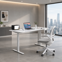 Bureau debout intelligent à moteur unique, hauteur réglable, table de bureau électrique à levage, cadre métallique moderne pour espace de travail