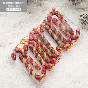 Plastic Powder Sprinkled <strong>Christmas</strong> Candy Canes Ornaments <strong>Christmas</strong> Tree Decoration <strong>Wholesale</strong> Holiday <strong>Gifts</strong> Supplies Small MOQ - Product Image 6