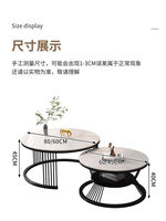 Table basse ronde moderne pour salon, salle à manger, chambre, cuisine, hôtel, maison, meubles en métal et marbre pour villas