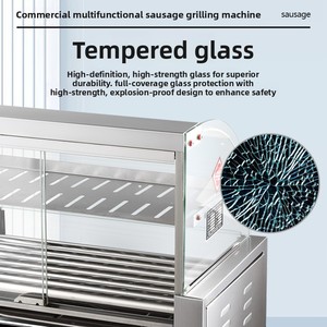 Nouvelle machine commerciale entièrement automatique pour grillades de saucisses et hot-dogs, compacte pour usage domestique avec grille double couche - Product Image 3