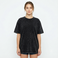 T-shirt unisexe personnalisé vintage délavé à l'acide, coupe carrée, court et oversize, 100% coton, t-shirt vierge délavé à l'acide, vente en gros d'usine