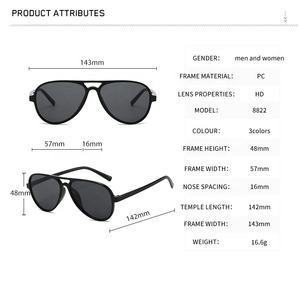 <span class=keywords><strong>2025</strong></span> Nieuwe Vintage Oversized Zonnebril Vrouwelijke Tinten Custom Logo Designer Mode Vierkant Frame Vrouwen Piloot Zonnebril Heren - Product Image 3