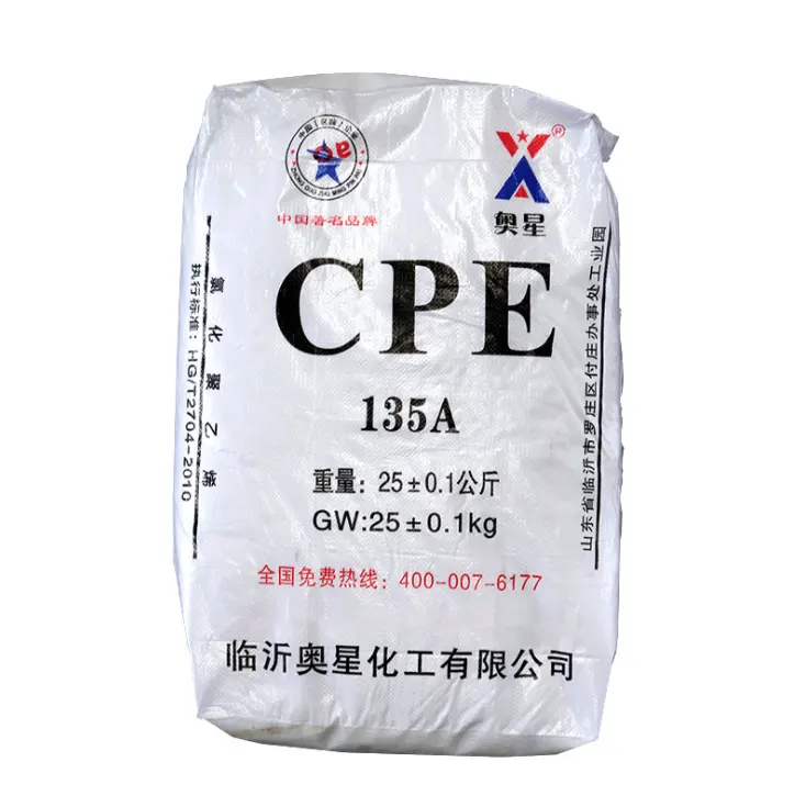 Polietilene clorurato PVC impatto modificatore PVC lavorazione additivo indurente CPE-135A