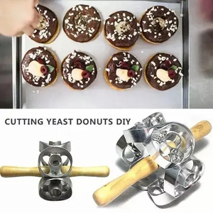 Stainless Steel Revolving Doughnut Cutter Mold Manual <strong>Pastry</strong> Donut Cutter <strong>Roller</strong> - Product Image 6