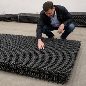 Maille de fil métallique en acier au manganèse 65Mn personnalisable, pliable et soudable, pour tamis vibrant, mines, carrières et industries du charbon - Product Image 6