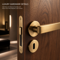 Usine de portes en bois sur mesure OEM ODM, porte acoustique avec âme, couleur et taille personnalisées, joint magnétique pour hôtel et appartement