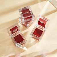 Boîte d'emballage personnalisée pour baume à lèvres, étui à rouge à lèvres, emballage de fard à joues, étui compact avec logo personnalisé, étui compact en plastique PVA pour poudre compacte