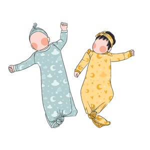 리틀 글로우 키드 부티크 저렴한 신생아용 긴팔 수면 조끼 매듭 가운 롬퍼 점프수트 아동복 - Product Image 4